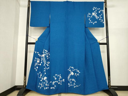 平和屋着物●訪問着　総刺繍　桐竹鳳凰　正絹　逸品　AABI9656ck