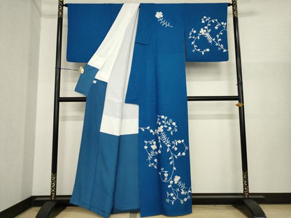 平和屋着物●訪問着　総刺繍　桐竹鳳凰　正絹　逸品　AABI9656ck