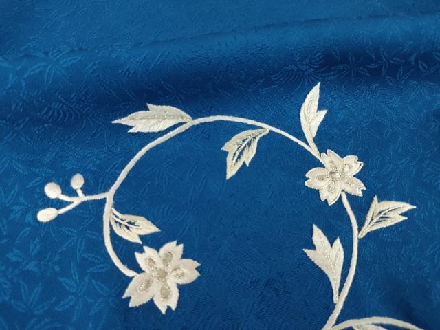 平和屋着物●訪問着　総刺繍　桐竹鳳凰　正絹　逸品　AABI9656ck