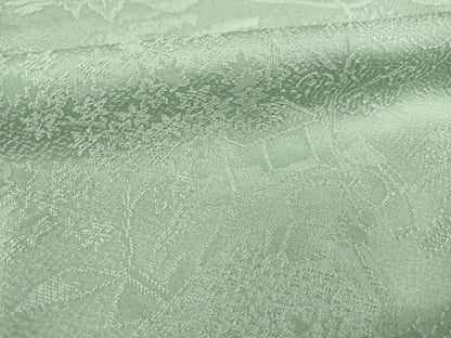平和屋着物●上質な色無地　風景地紋　利休鼠色　正絹　逸品　AABI9658ck