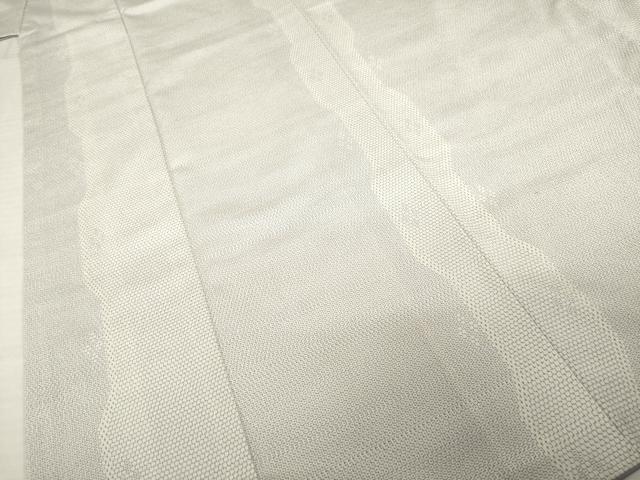 平和屋着物●本塩沢　110亀甲　よろけ花間道　正絹　逸品　AABI9660ck
