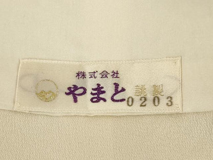 平和屋着物●豪華振袖　総絞り　刺繍　松皮菱花文　黒地　銀糸　やまと誂製　正絹　逸品　AABI9662ck