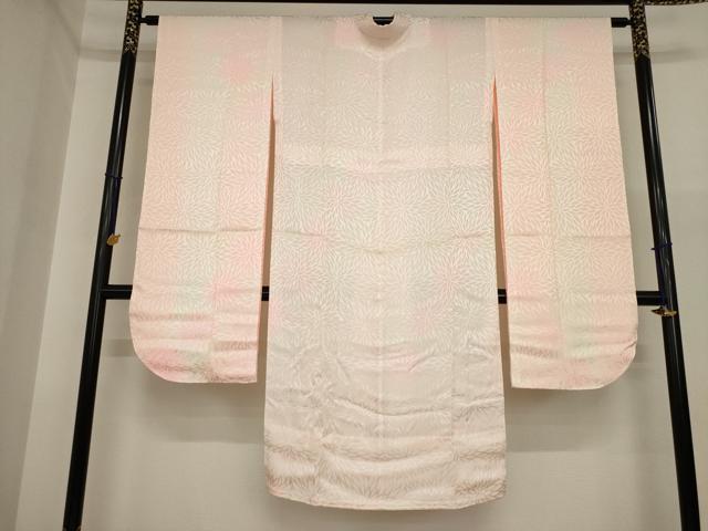 平和屋着物●振袖用長襦袢　無双仕立て　菊尽くし　暈し染め　正絹　逸品　AABI9663ck