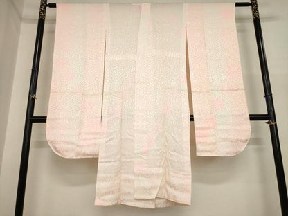平和屋着物●振袖用長襦袢　無双仕立て　菊尽くし　暈し染め　正絹　逸品　AABI9663ck