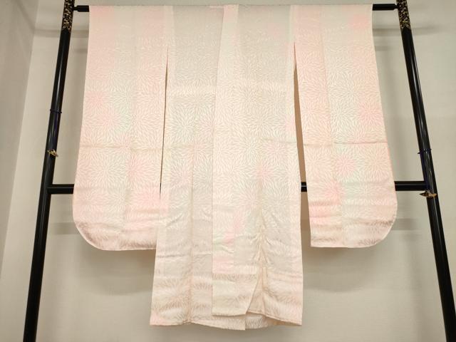 平和屋着物●振袖用長襦袢　無双仕立て　菊尽くし　暈し染め　正絹　逸品　AABI9663ck