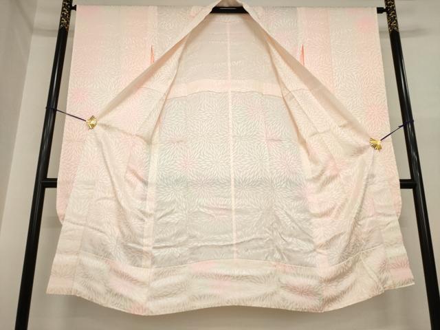 平和屋着物●振袖用長襦袢　無双仕立て　菊尽くし　暈し染め　正絹　逸品　AABI9663ck