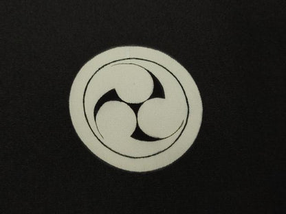 平和屋着物●男性　黒紋付　正絹　逸品　未使用　AABI9675ck