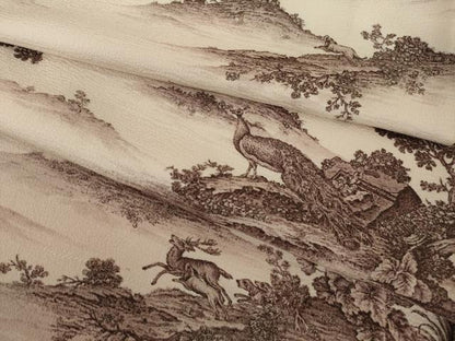 平和屋着物●訪問着　鳥獣文　正絹　逸品　AABI9681ck
