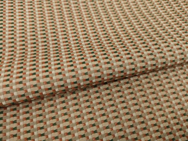 平和屋着物●お召　幾何学文様　正絹　逸品　AABI9682ck