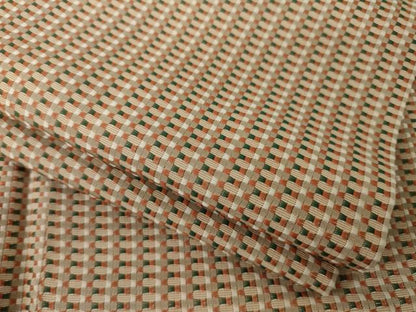 平和屋着物●お召　幾何学文様　正絹　逸品　AABI9682ck