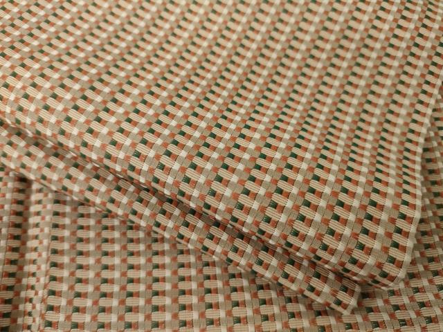 平和屋着物●お召　幾何学文様　正絹　逸品　AABI9682ck