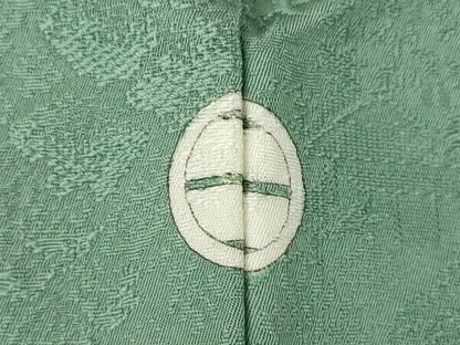 平和屋着物●上質な色無地　作家物　青鈍色　さが美扱い　正絹　逸品　AABI9683ck