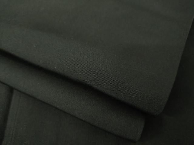 平和屋着物●男性　黒紋付・羽織セット　正絹　逸品　AABI9684ck