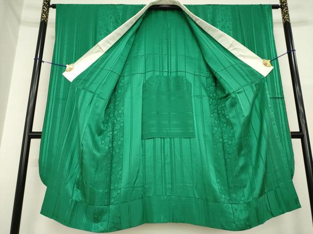 平和屋着物●豪華振袖・長襦袢セット　作家物　駒刺繍　吉祥花文　金彩　正絹　逸品　AABI9685ck