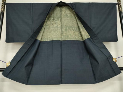 平和屋着物●男性　本場大島紬　アンサンブル　80亀甲　総詰め　正絹　逸品　AABI9688ck