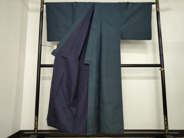 平和屋着物●男性　本場大島紬　アンサンブル・長襦袢(無双仕立て)セット　100亀甲　総詰め　正絹　逸品　AABI9690ck