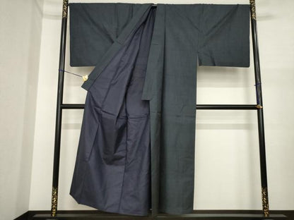 平和屋着物●男性　本場大島紬　アンサンブル・長襦袢(袷)セット　100亀甲　総詰め　正絹　逸品　AABI9695ck