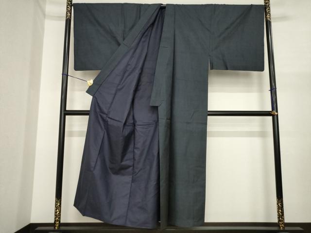 平和屋着物●男性　本場大島紬　アンサンブル・長襦袢(袷)セット　100亀甲　総詰め　正絹　逸品　AABI9695ck