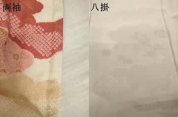 平和屋着物●訪問着　絞り　刺繍　雲重ね花文　正絹　逸品　AABI9696ck