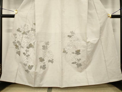 平和屋着物●訪問着　紬地　乱菊　正絹　逸品　AABI9700ck