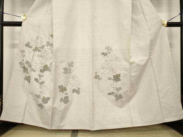 平和屋着物●訪問着　紬地　乱菊　正絹　逸品　AABI9700ck