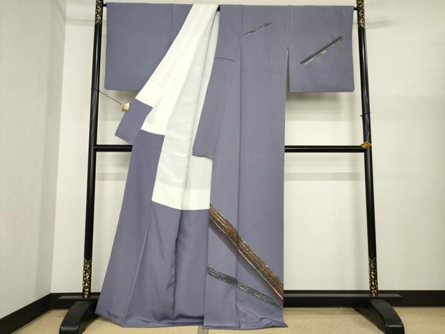 平和屋着物●螺鈿作家　藤本隆士　訪問着　螺鈿　暈し染め　金彩　正絹　逸品　AABI9705ck
