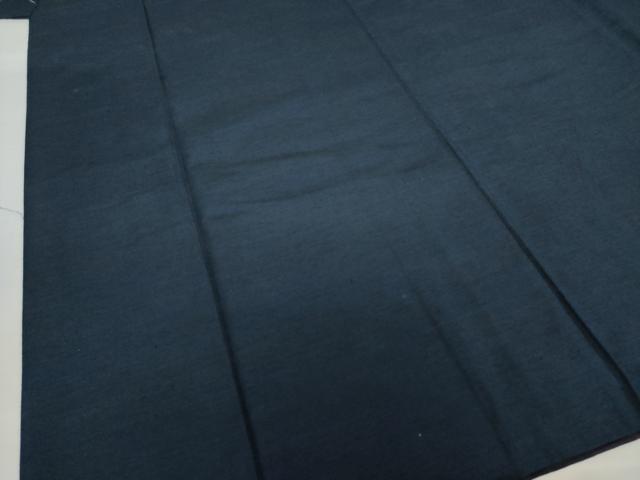平和屋着物●男性　紬　アンサンブル　色無地　青褐色　正絹　逸品　AABI9717ck