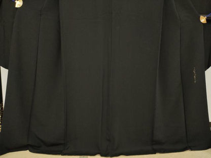 平和屋着物●こむさでもーど・COMME CA DU MODE　振袖　舞桜　黒地　正絹　逸品　AABI9718ck