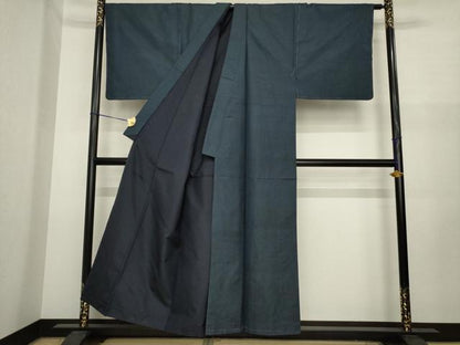 平和屋着物●男性　本場大島紬　アンサンブル・長襦袢(袷)セット　100亀甲　総詰め　正絹　逸品　未使用　AABI9720ck