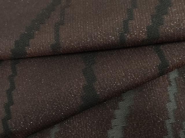 平和屋着物＊夏物　小紋　紗　斜縞　金通し地　正絹　逸品　未使用　AABI9723cs