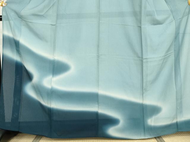 平和屋着物＊夏物　色留袖　縦絽　流水文　暈し染め　正絹　逸品　AABI9725cs