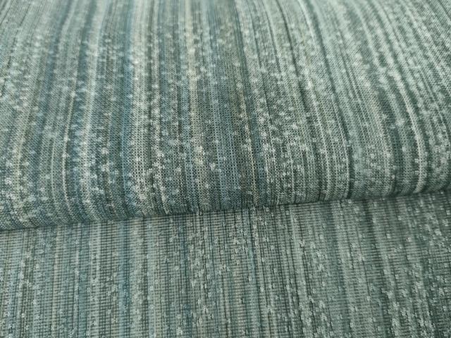 平和屋着物＊夏物　小紋　紗　縞　正絹　逸品　AABI9729cs
