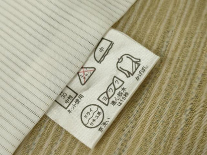 平和屋着物＊夏物　小紋　紗　変わり横段文　洗える着物　AABI9731cs