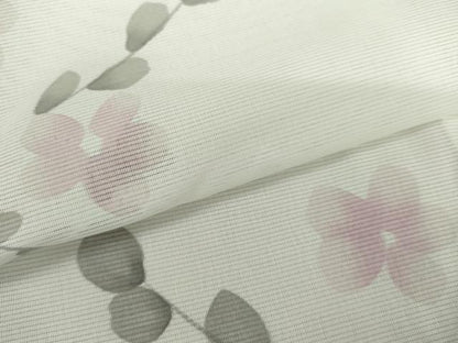 平和屋着物＊夏物　小紋　絽　枝花文　洗える着物　AABI9732cs