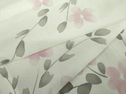 平和屋着物＊夏物　小紋　絽　枝花文　洗える着物　AABI9732cs