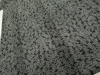 平和屋着物＊夏物　小紋　絽　枝花文　黒地　高島屋扱い　洗える着物　AABI9750cs