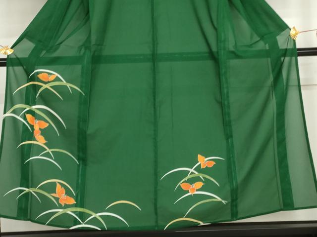 平和屋着物＊夏物　訪問着　絽　芝花文　金彩　洗える着物　AABI9753cs