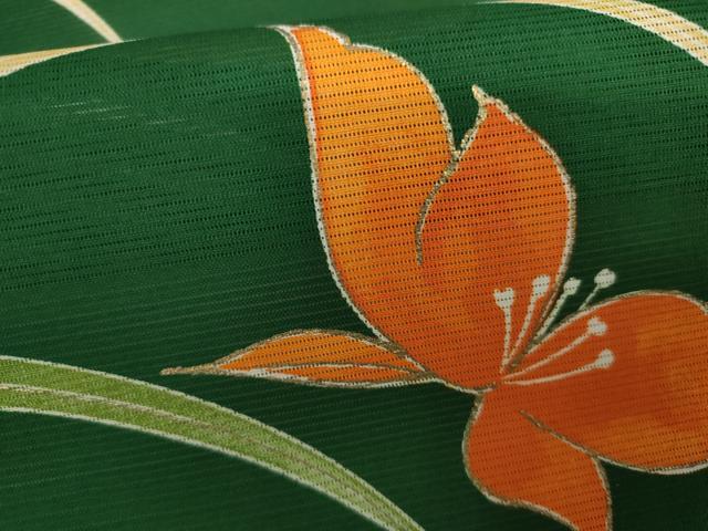 平和屋着物＊夏物　訪問着　絽　芝花文　金彩　洗える着物　AABI9753cs