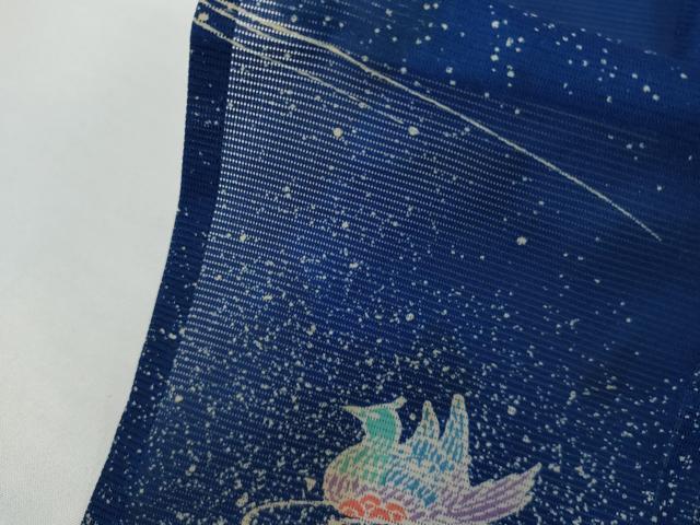 平和屋着物＊夏物　小紋　絽　鴛鴦　洗える着物　AABI9754cs