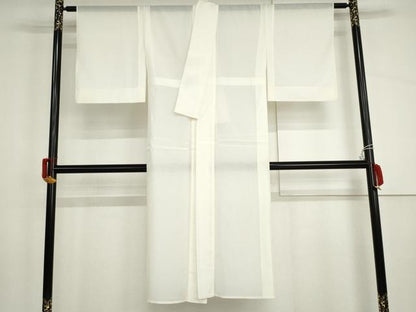 平和屋着物＊夏物　長襦袢　絽　生成り色　広衿仕立て　洗える着物　AABI9757cs