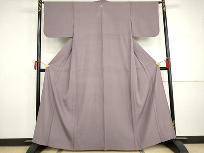 平和屋着物＊夏物　色無地　絽　浅紫色　正絹　逸品　AABI9759cs