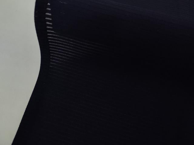 平和屋着物＊夏物　色無地　絽　鉄紺色　正絹　逸品　AABI9760cs