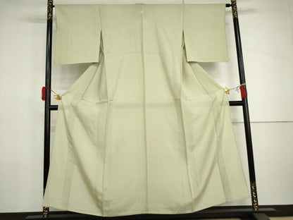 平和屋着物＊夏物　色無地　絽　女郎花色　正絹　逸品　AABI9761cs
