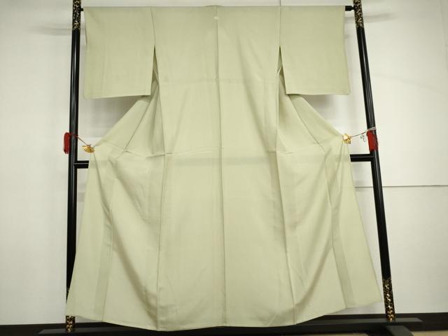 平和屋着物＊夏物　色無地　絽　女郎花色　正絹　逸品　AABI9761cs