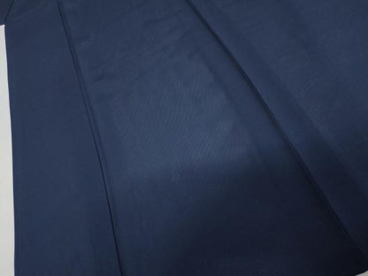 平和屋着物＊夏物　色無地　絽　紺青色　正絹　逸品　AABI9762cs