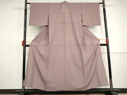平和屋着物＊夏物　色無地　絽　紅藤色　正絹　逸品　AABI9763cs