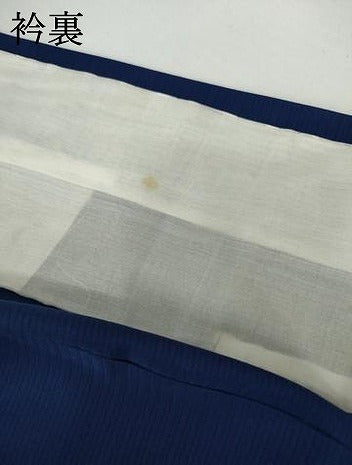 平和屋着物＊夏物　色無地　絽　瑠璃紺色　正絹　逸品　AABI9764cs
