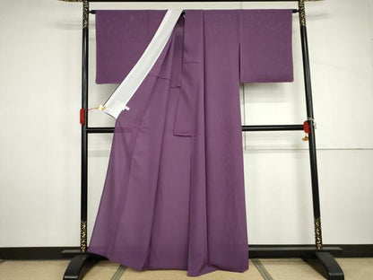 平和屋着物＊夏物　色無地　絽　梅紫色　正絹　逸品　未使用　AABI9767cs