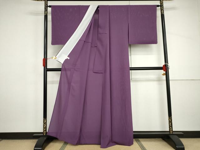 平和屋着物＊夏物　色無地　絽　梅紫色　正絹　逸品　未使用　AABI9767cs
