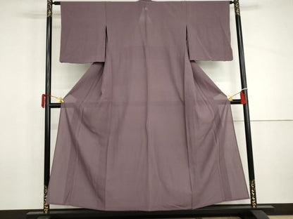 平和屋着物＊夏物　色無地　変わり絽　二藍色　正絹　逸品　AABI9769cs